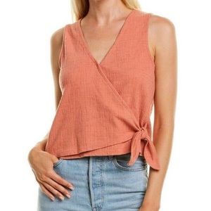 Madewell wrap-tie tank top sz small pink